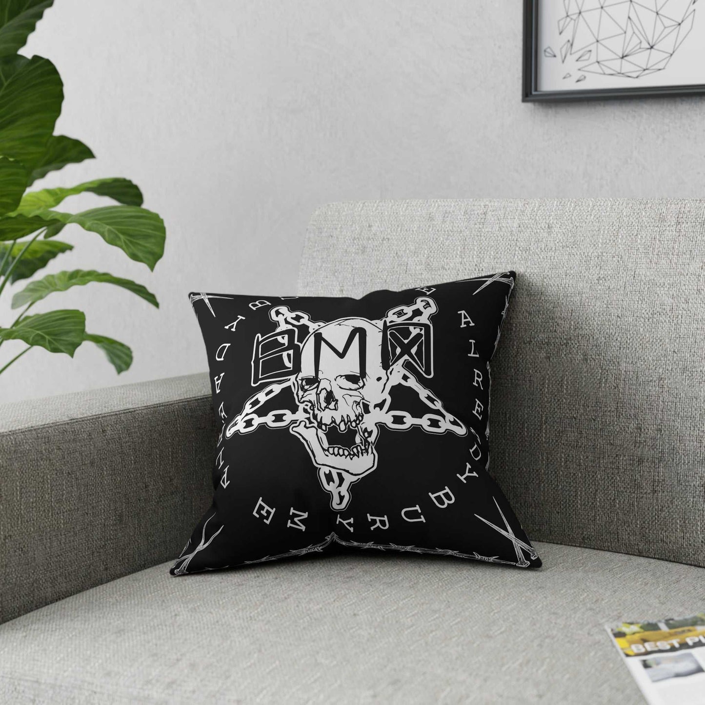 BMA PILLOW - SKULL&CHAIN